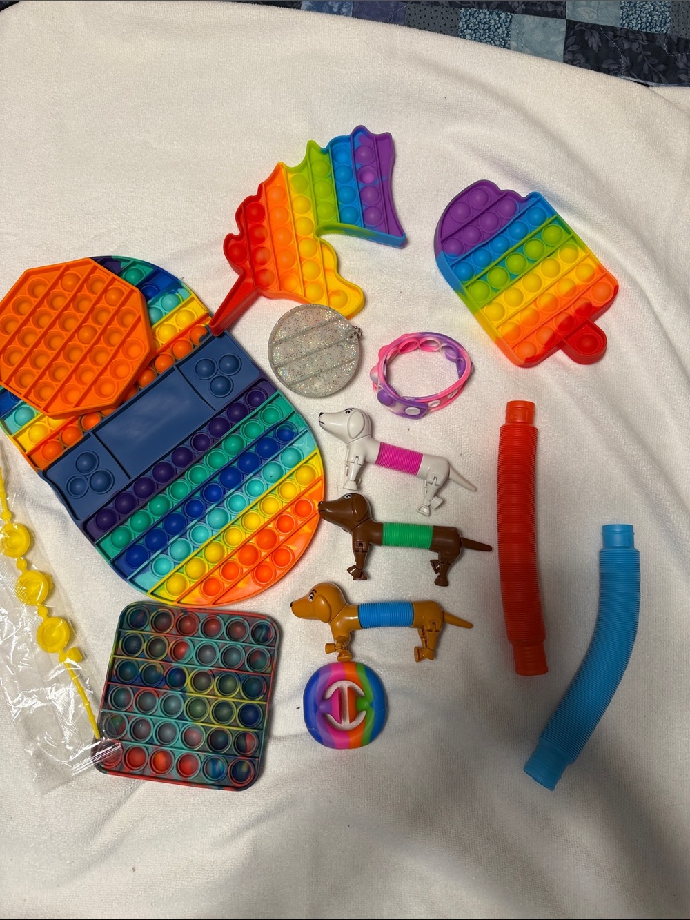 Kids Rainbow Sensory Fidget Toy Set - Multicolor